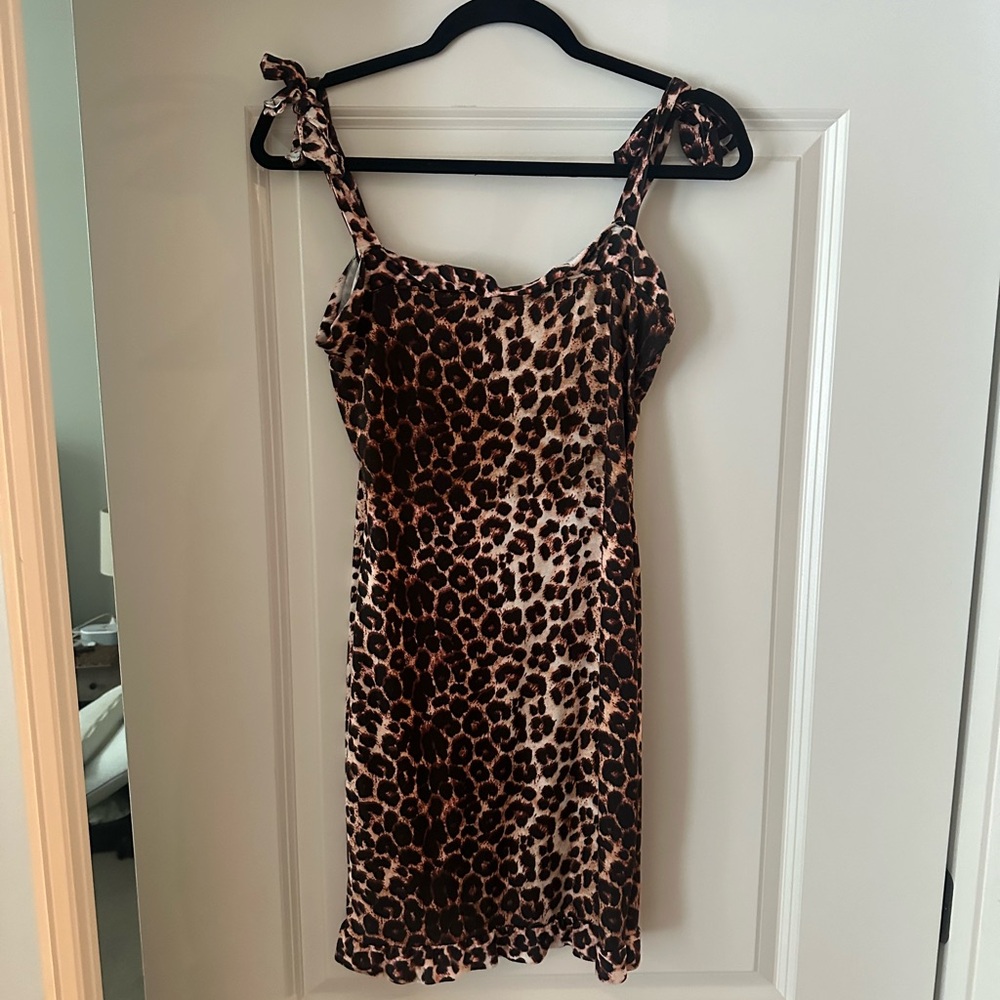 PrettyLittleThing Brown Leopard Mini Dress